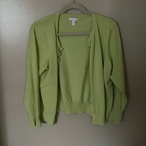 Lime green cardigan